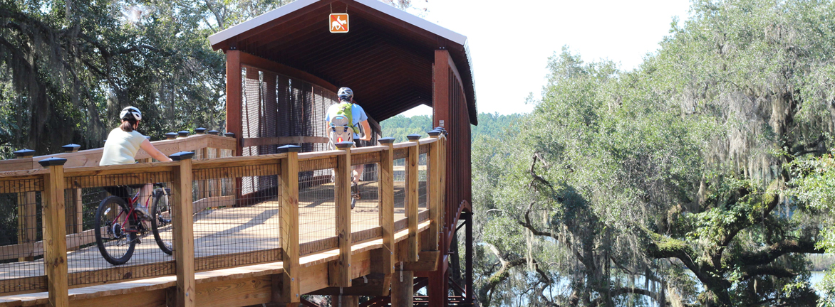 Riding the Lake Lafeyette Trail